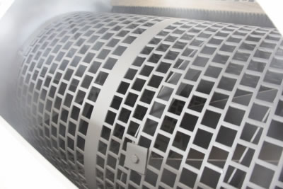 غربال خامات العلف الأسطواني